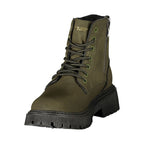 Grüne Ankle Boots aus Polyester