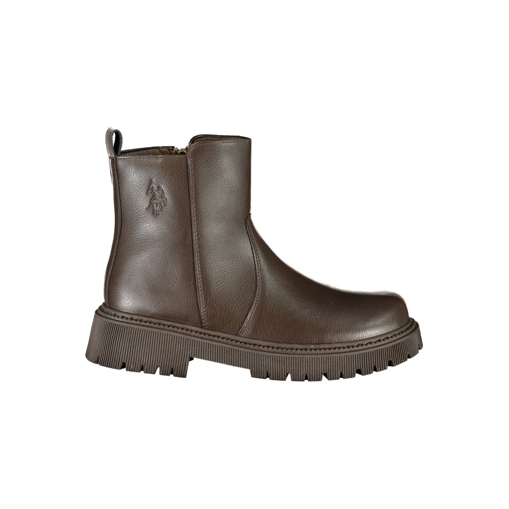 Braune Ankle Boots aus Polyethylen