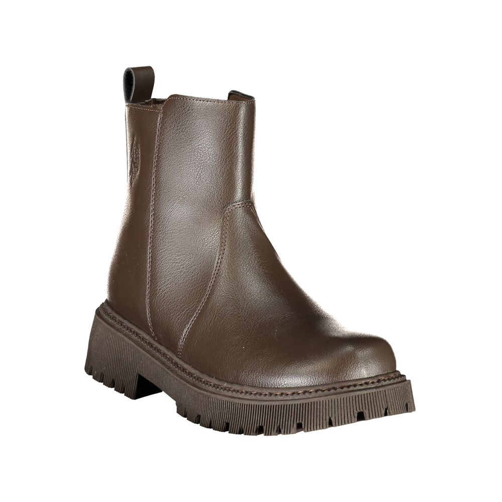 Braune Ankle Boots aus Polyethylen