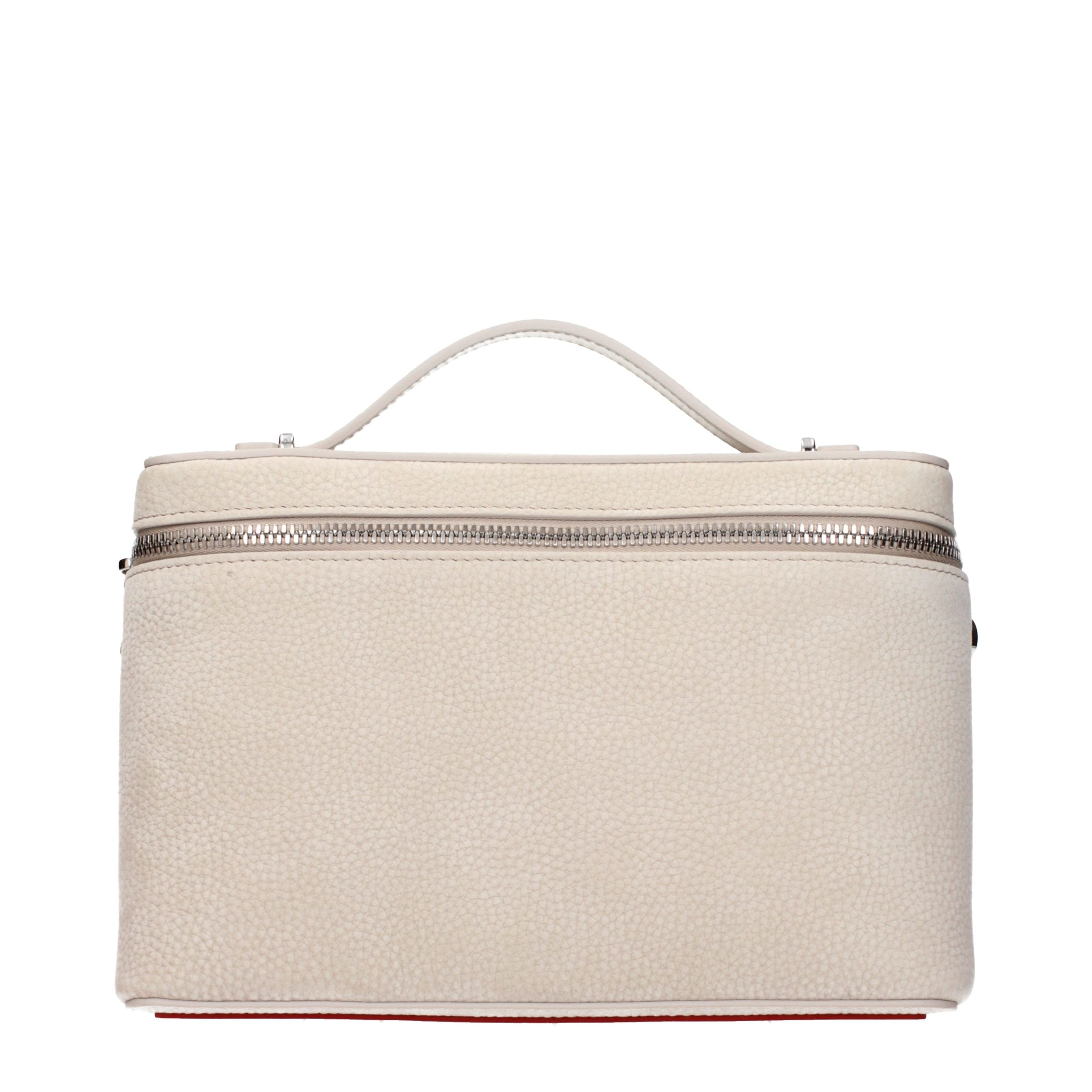 Beige Leder Handtasche