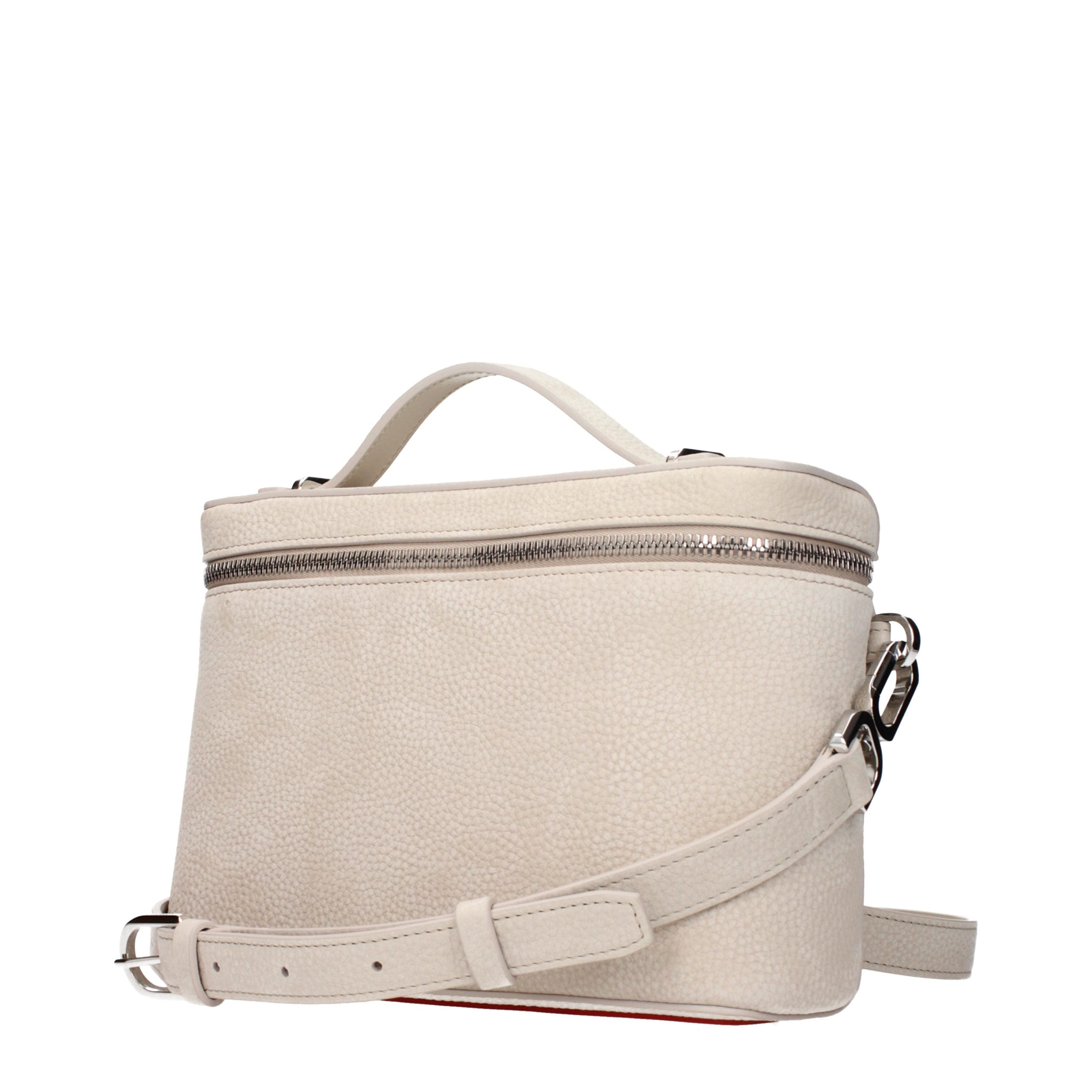 Beige Leder Handtasche
