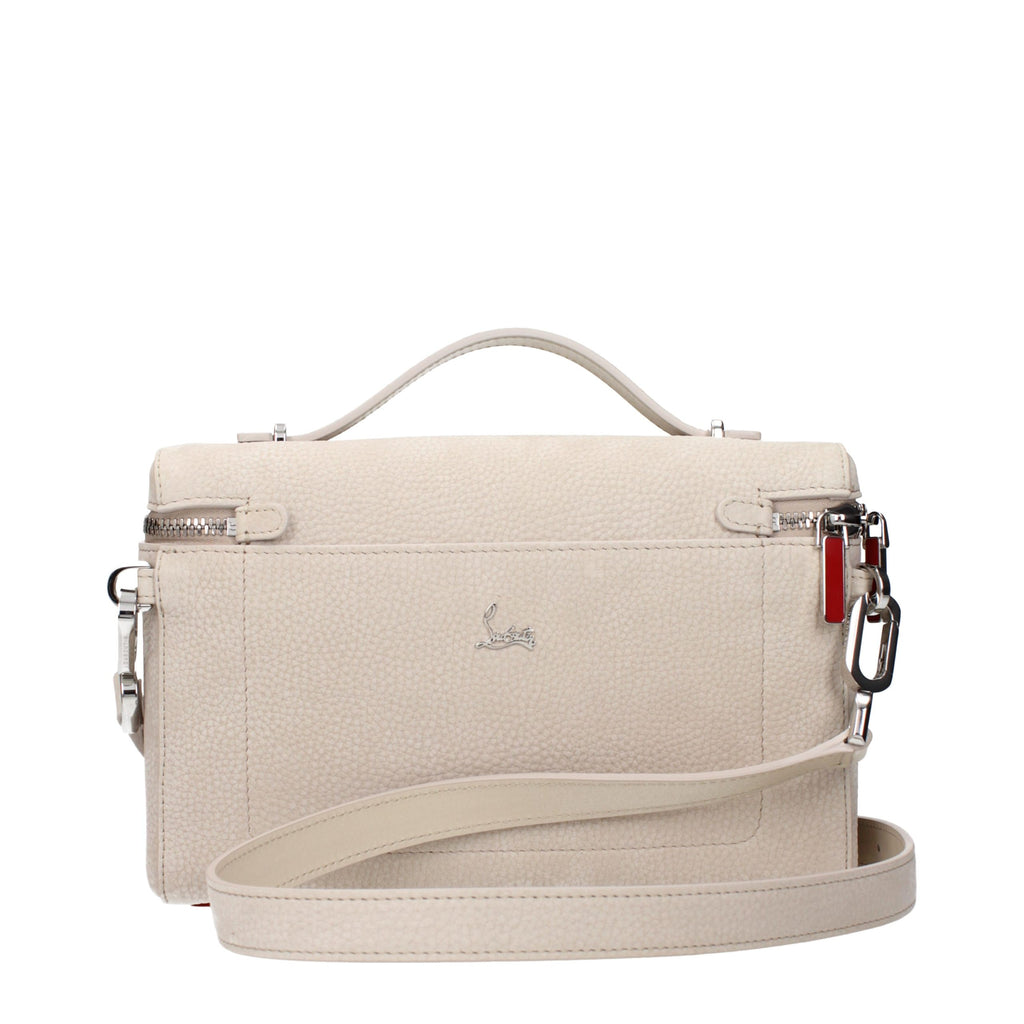 Beige Leder Handtasche