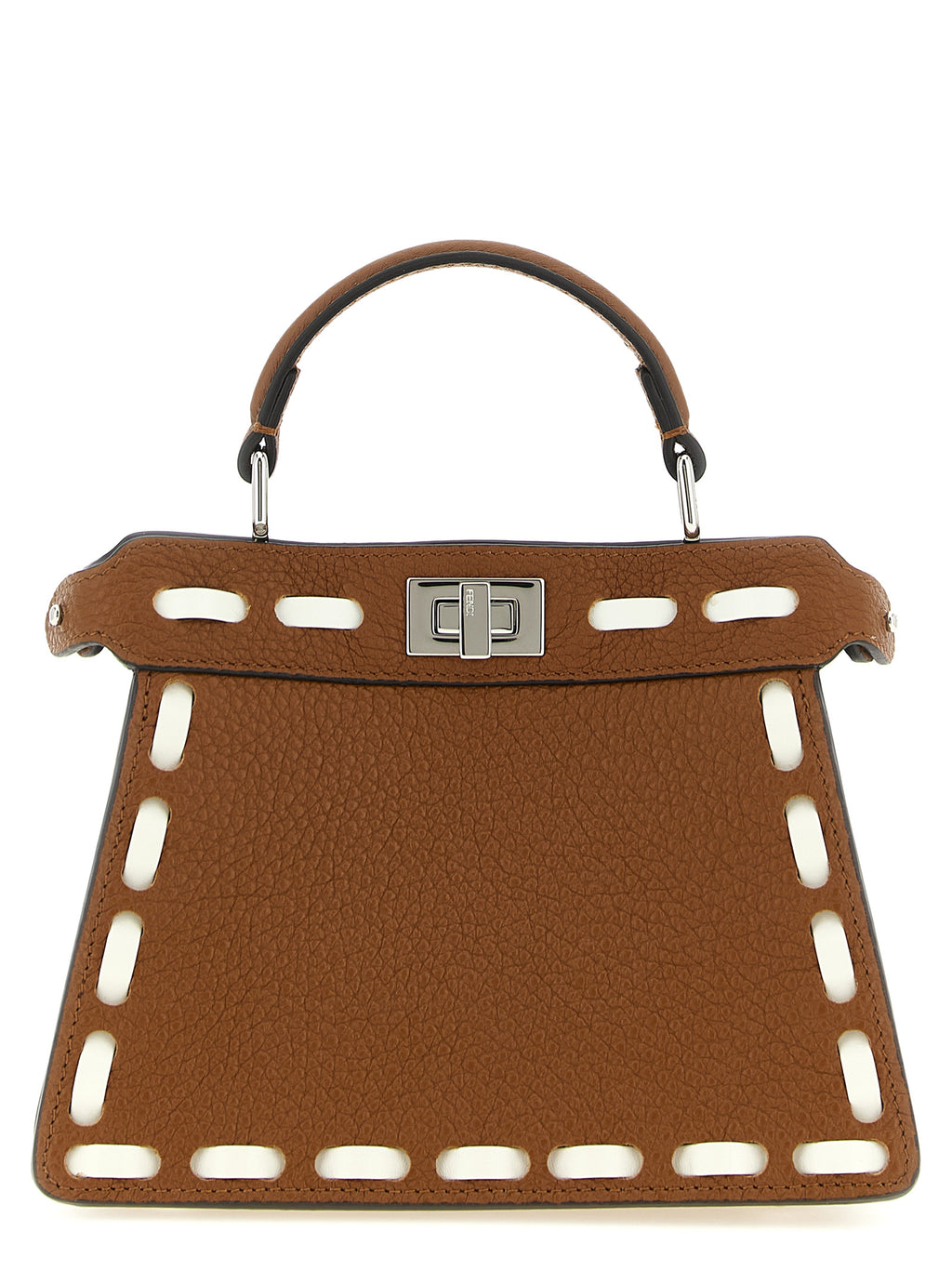 Braune Kalbsleder-Handtasche