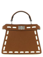 Braune Kalbsleder-Handtasche