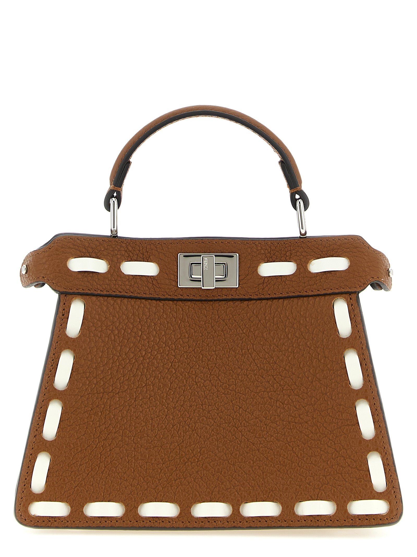 Braune Kalbsleder-Handtasche
