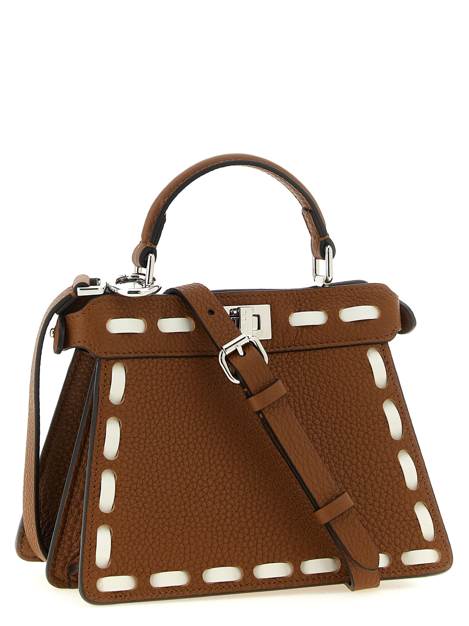 Braune Kalbsleder-Handtasche