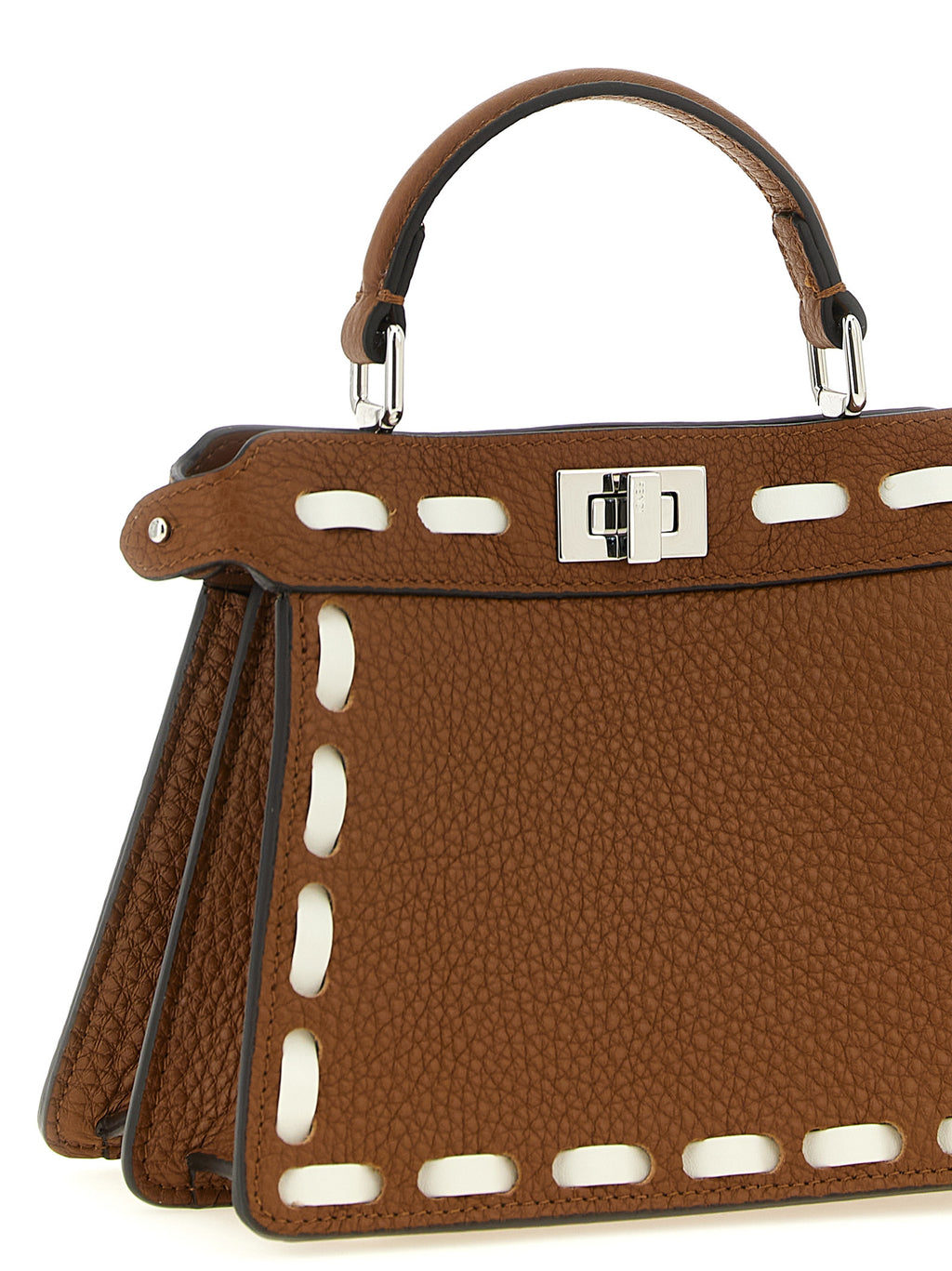 Braune Kalbsleder-Handtasche