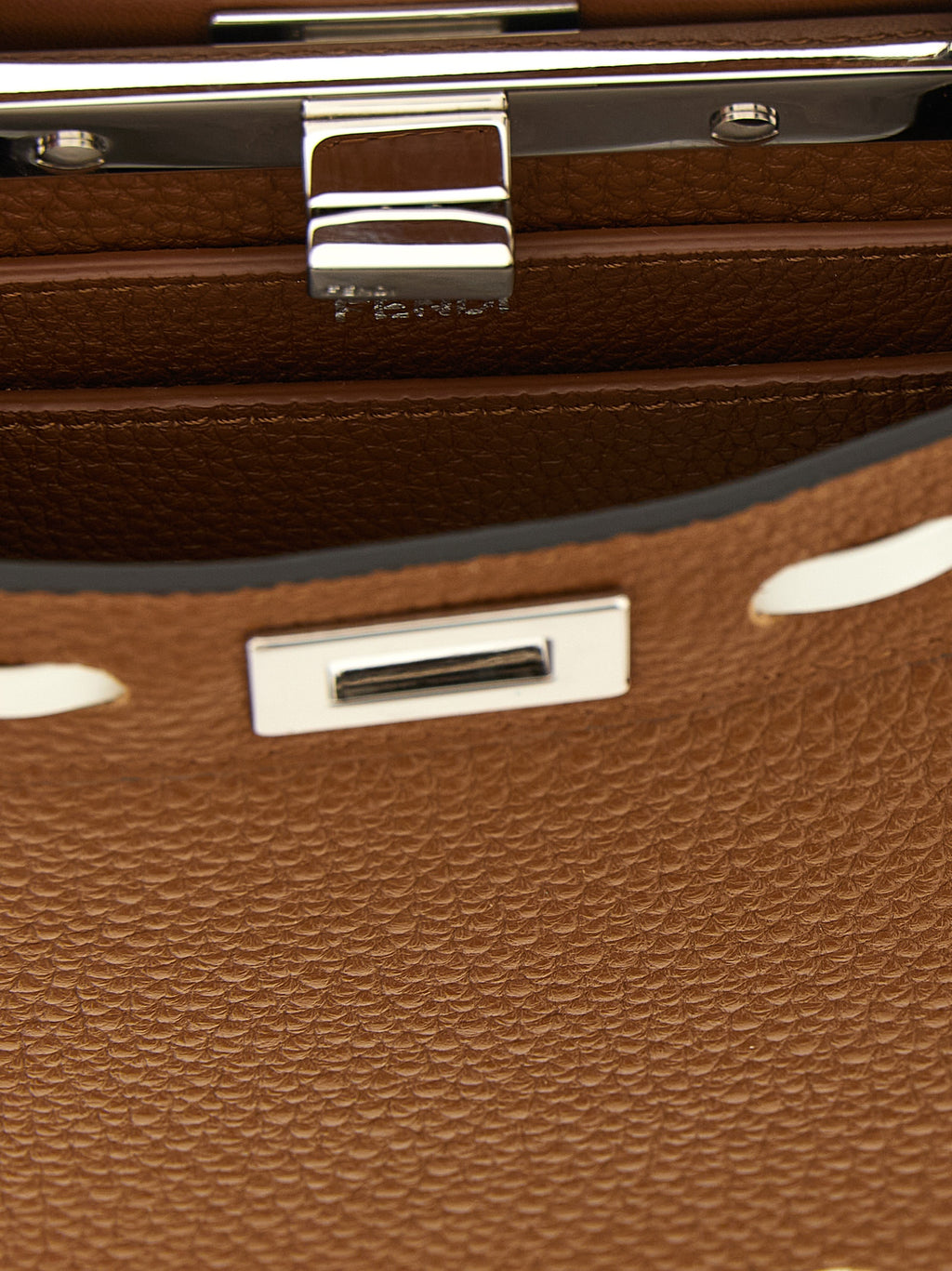 Braune Kalbsleder-Handtasche