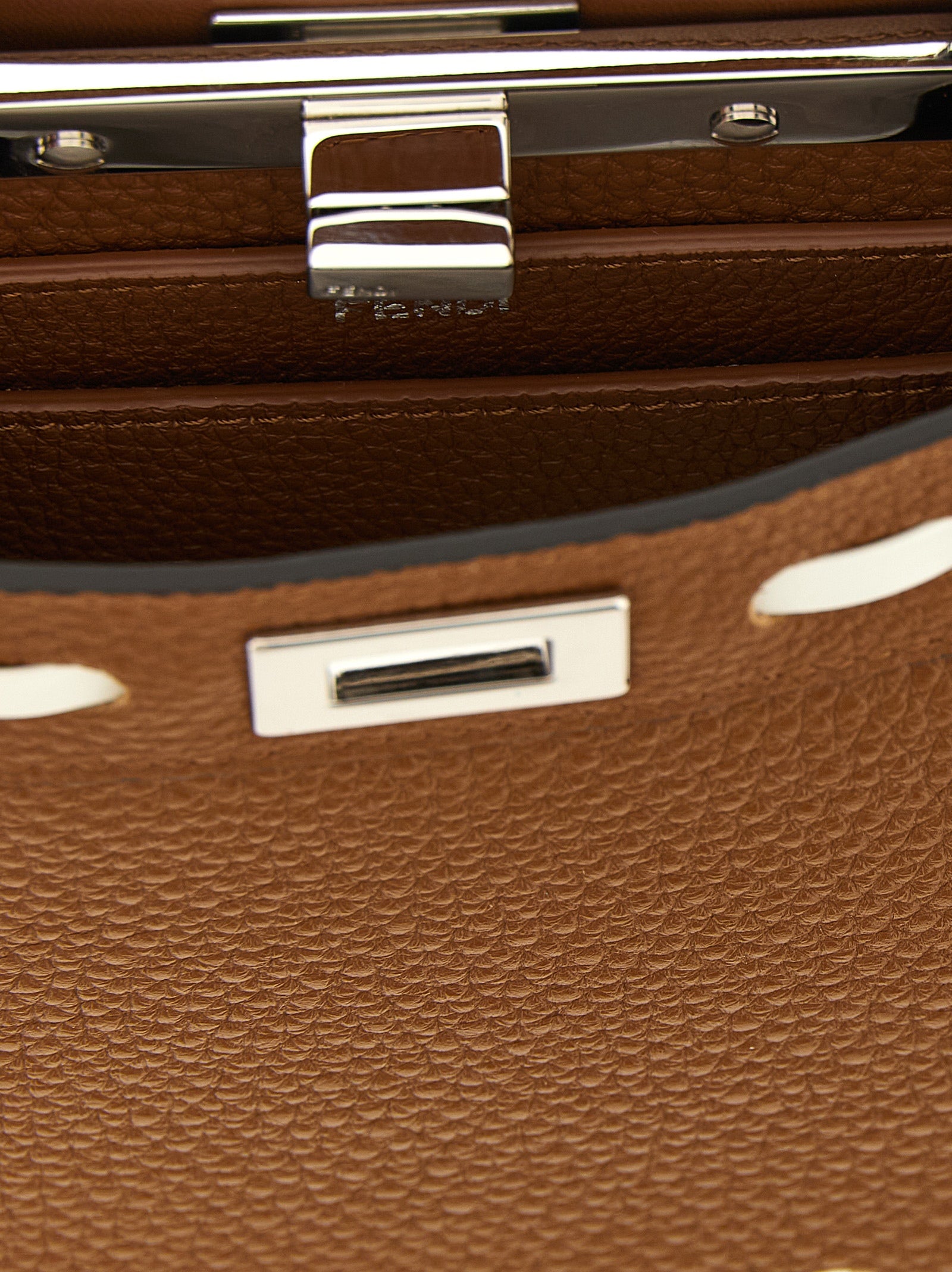 Braune Kalbsleder-Handtasche