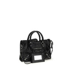 Schwarze Lammleder Schultertasche Ovis Aries Aries
