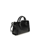 Schwarze Lammleder Schultertasche Ovis Aries Aries