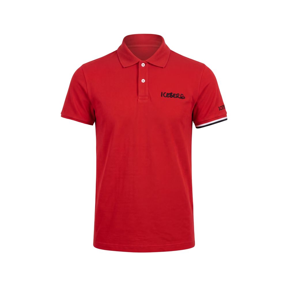 Rotes Herren-Poloshirt aus Baumwolle