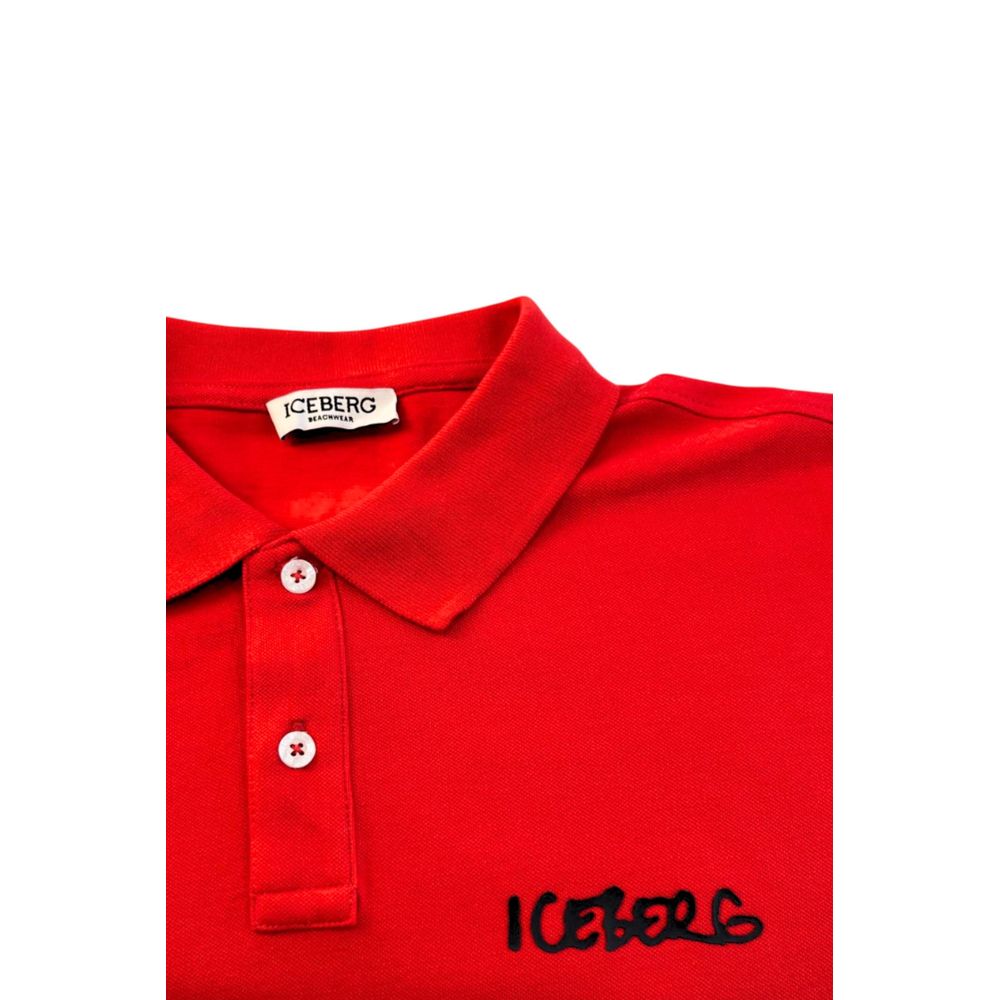 Rotes Herren-Poloshirt aus Baumwolle