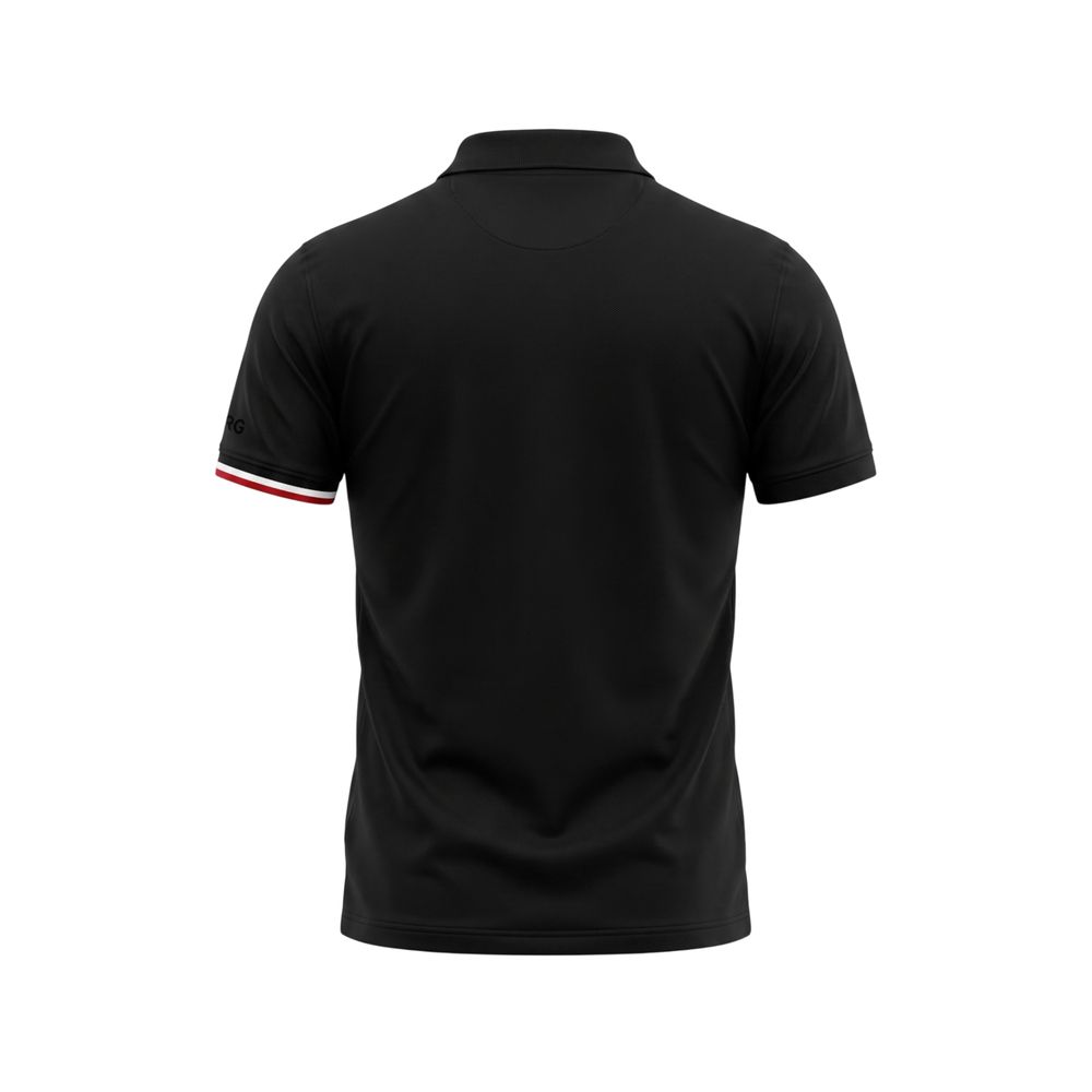 Schwarzes Herren-Poloshirt aus Baumwolle