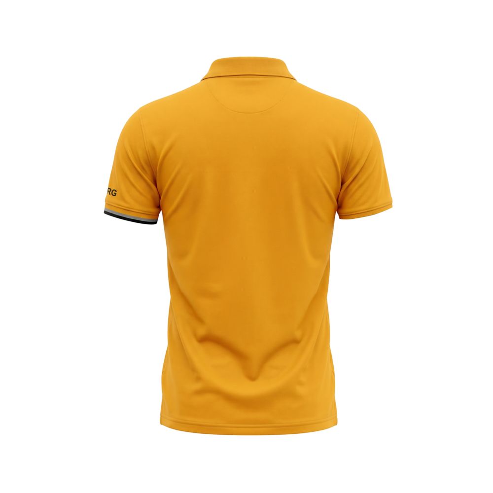 Herren Poloshirt aus gelber Baumwolle