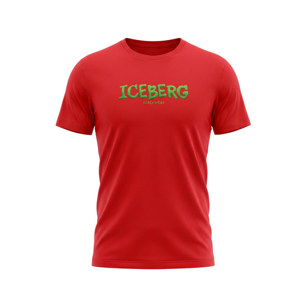 Rotes Baumwoll-T-Shirt für Herren