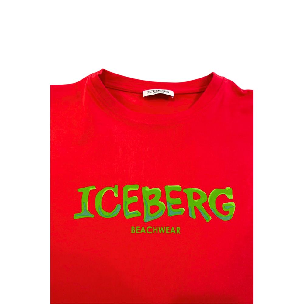 Rotes Baumwoll-T-Shirt für Herren