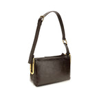 Braune Kalbsleder Bos Taurus Schultertasche