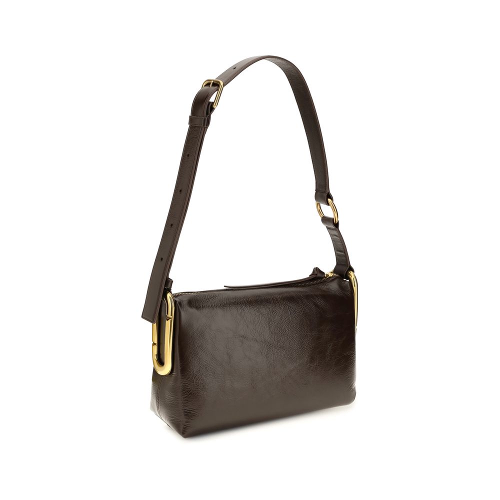 Braune Kalbsleder Bos Taurus Schultertasche