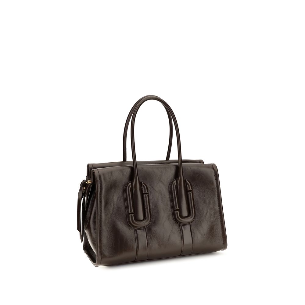 Braune Kalbsleder Bos Taurus Schultertasche