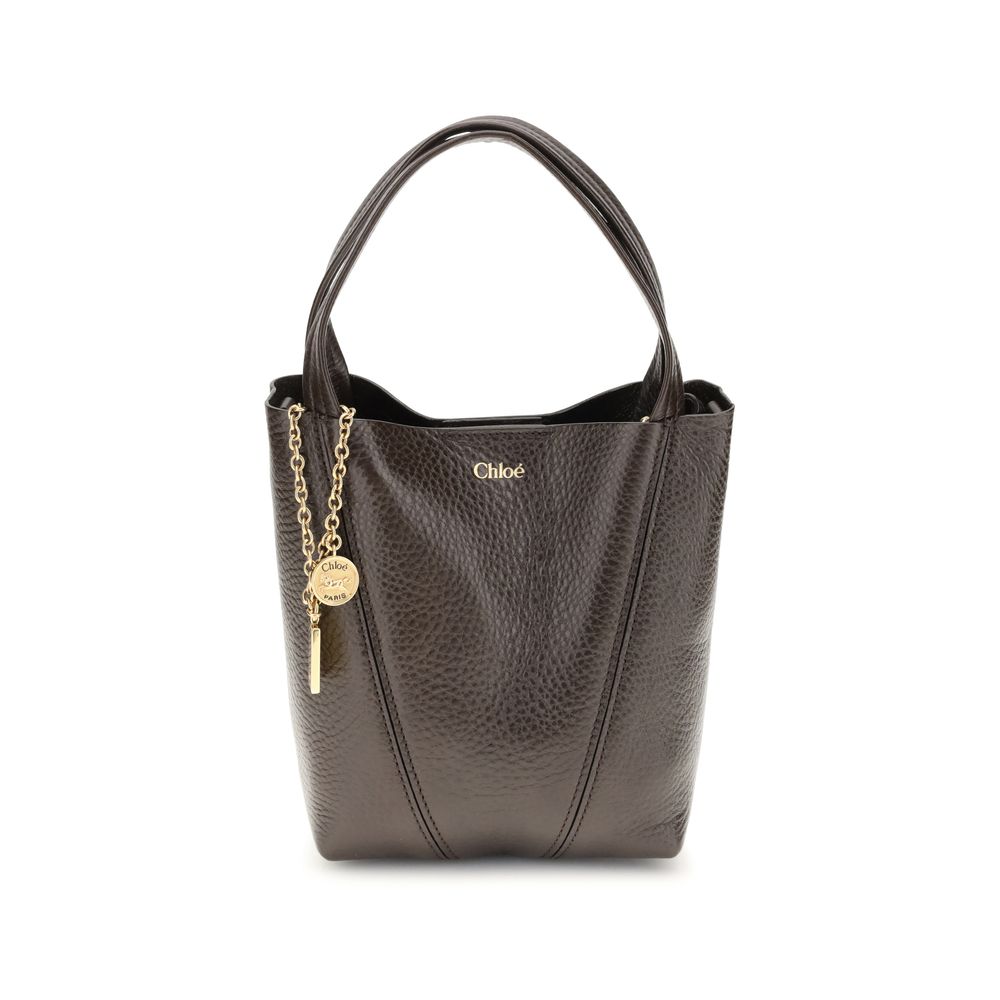 Braune Schultertasche aus Leder 25SS812N8424X