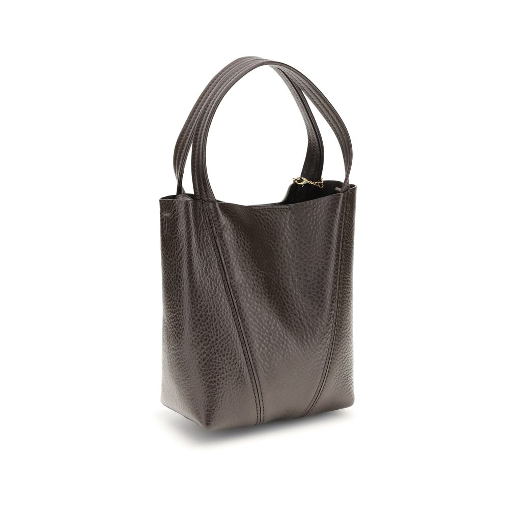 Braune Schultertasche aus Leder 25SS812N8424X