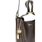 Braune Schultertasche aus Leder 25SS812N8424X