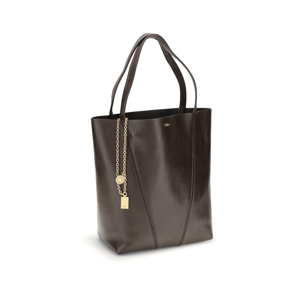 Braune Schultertasche aus Leder CHCHC25SS811N842