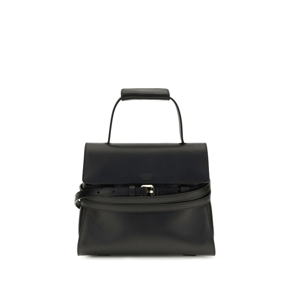 Schwarze Bos Taurus Kalbsleder Schultertasche