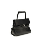 Schwarze Bos Taurus Kalbsleder Schultertasche