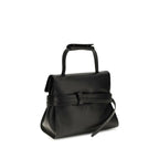 Schwarze Bos Taurus Kalbsleder Schultertasche