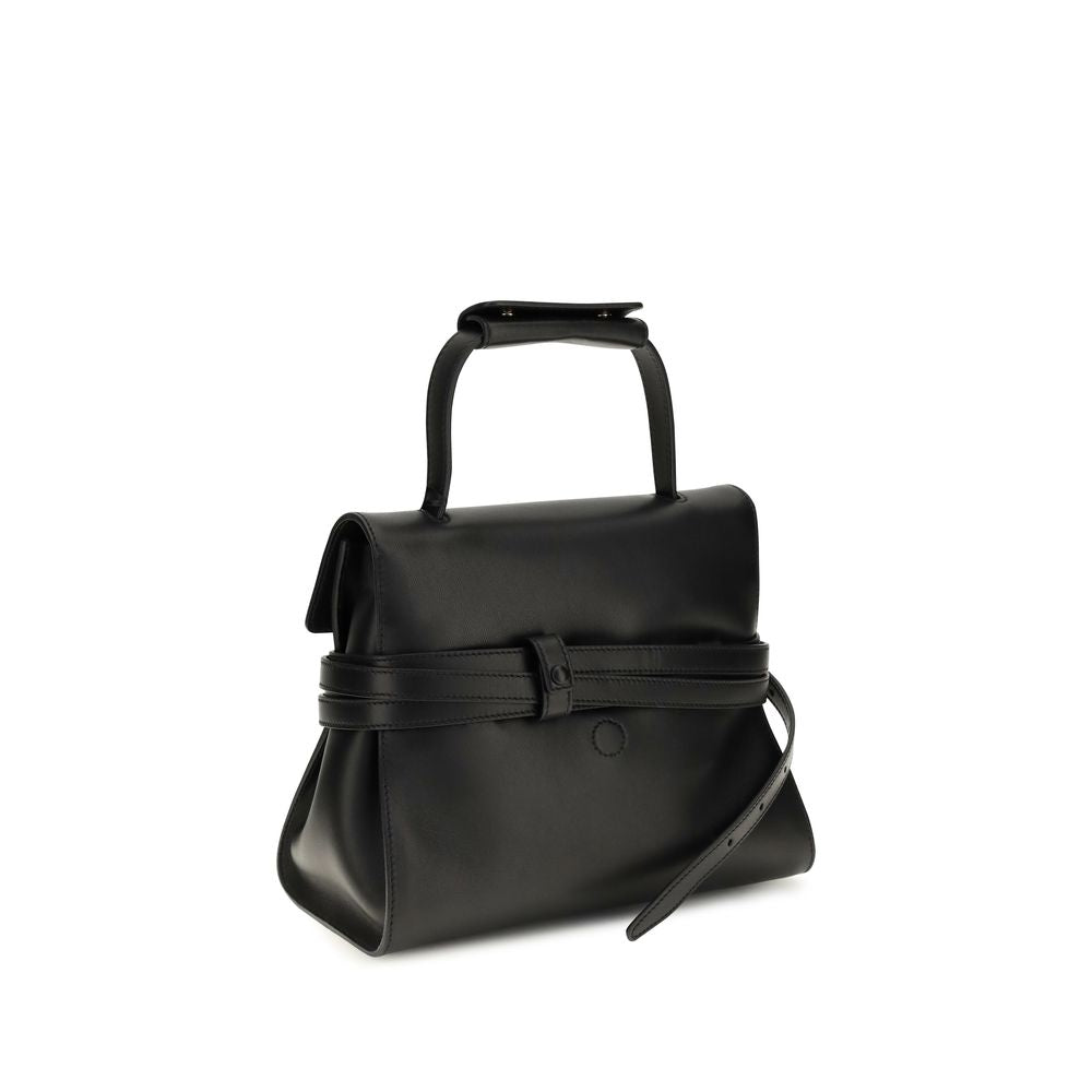 Schwarze Bos Taurus Kalbsleder Schultertasche