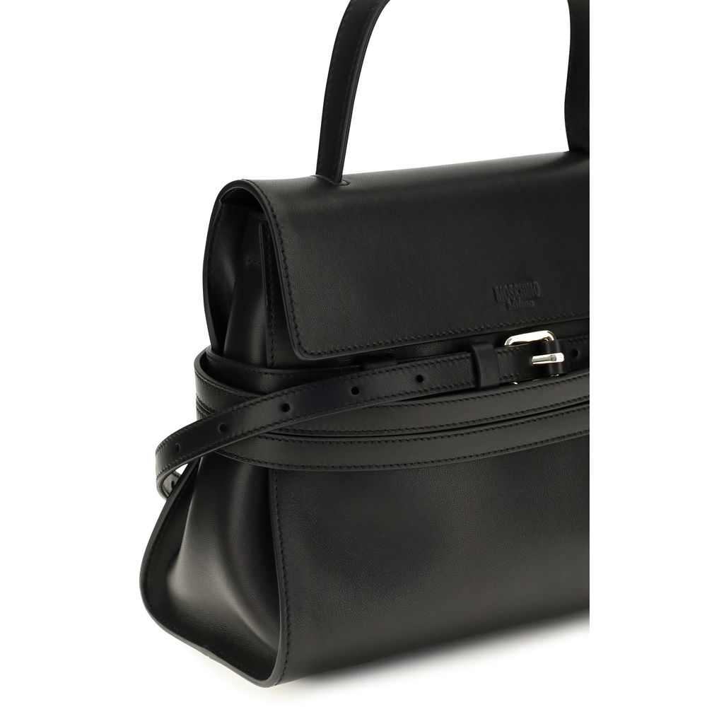 Schwarze Bos Taurus Kalbsleder Schultertasche