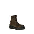 Zweifarbige Schnürstiefel