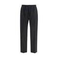 Schwarze Baumwoll-Chino-Hose
