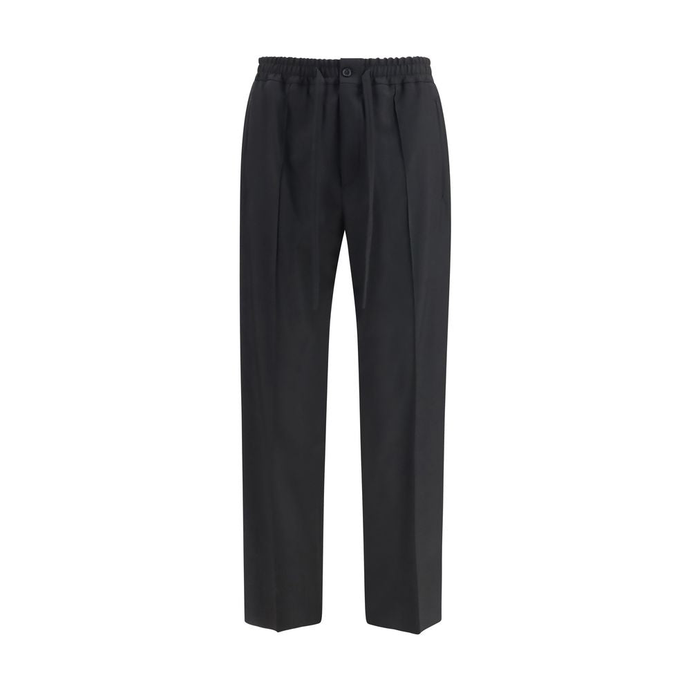 Schwarze Baumwoll-Chino-Hose