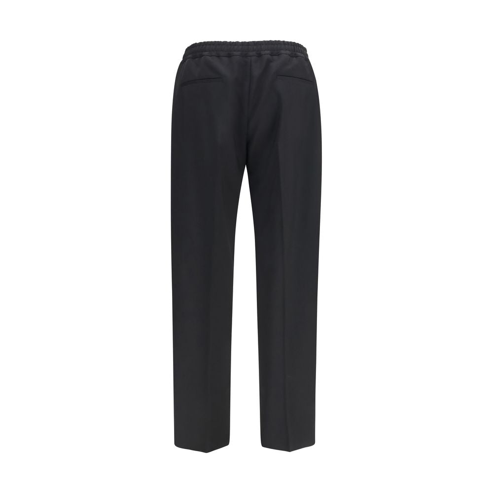 Schwarze Baumwoll-Chino-Hose