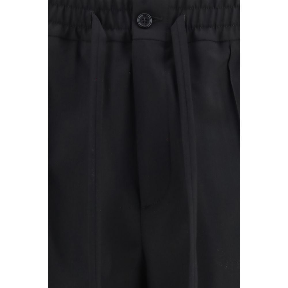 Schwarze Baumwoll-Chino-Hose