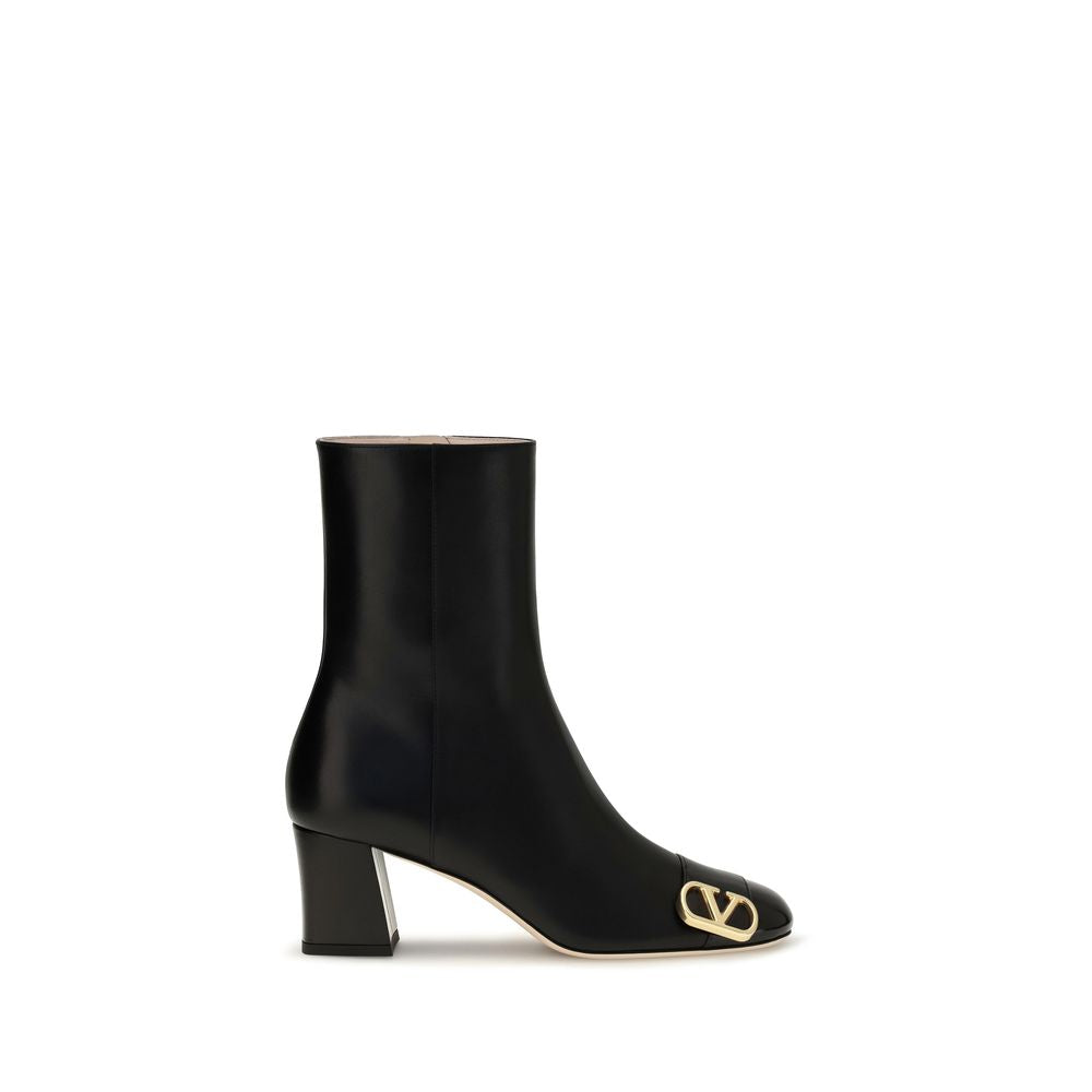 Schwarze Ankle Boots aus Kalbsleder Bos Taurus