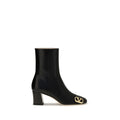 Schwarze Ankle Boots aus Kalbsleder Bos Taurus