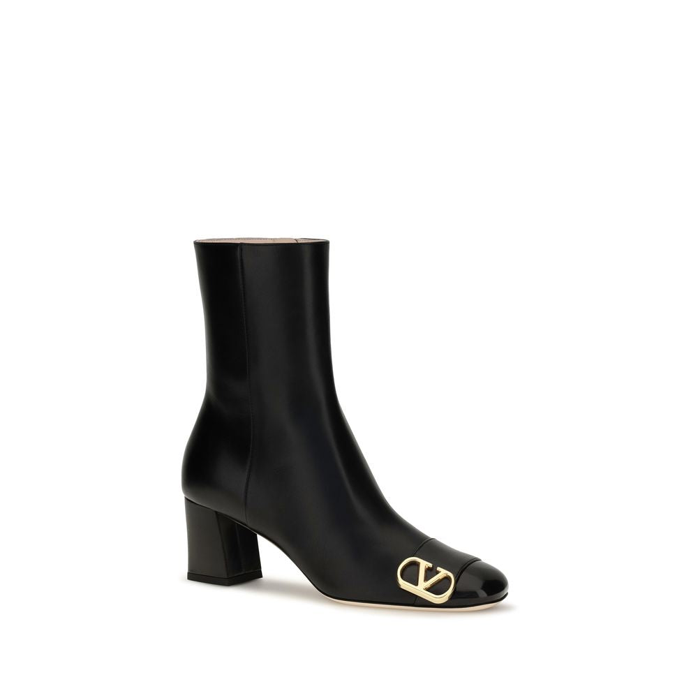 Schwarze Ankle Boots aus Kalbsleder Bos Taurus