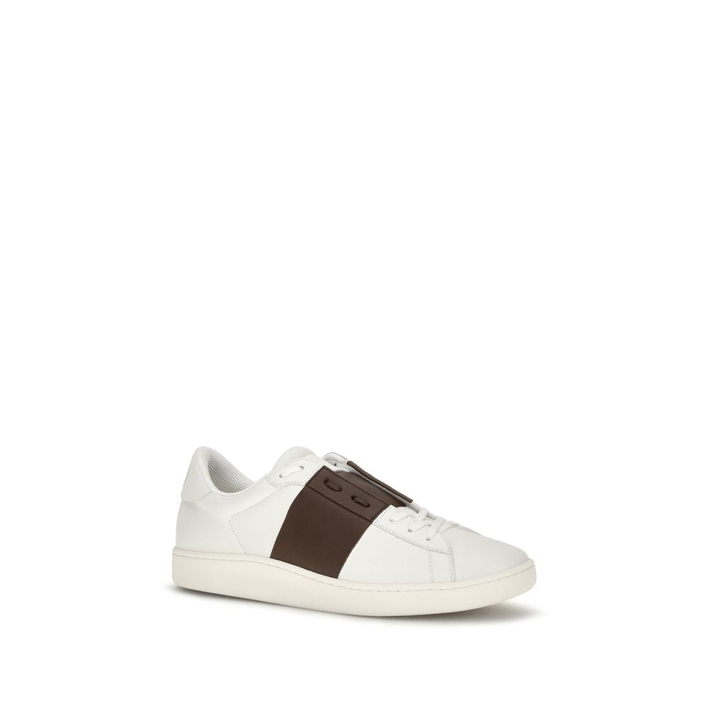 Weiße Low-Top-Sneaker aus Kalbsleder Bos Taurus