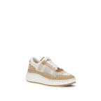 Beigefarbene Sportschuhe aus Nylon