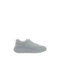 Weiße Bos Taurus Kalbsleder Plateau-Sneaker