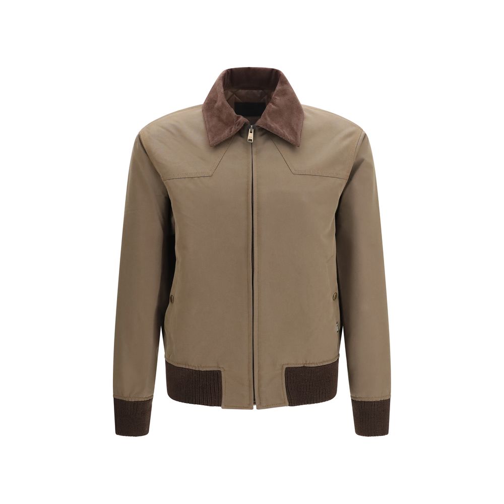 Braune lange Jacke aus Baumwolle
