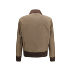 Braune lange Jacke aus Baumwolle