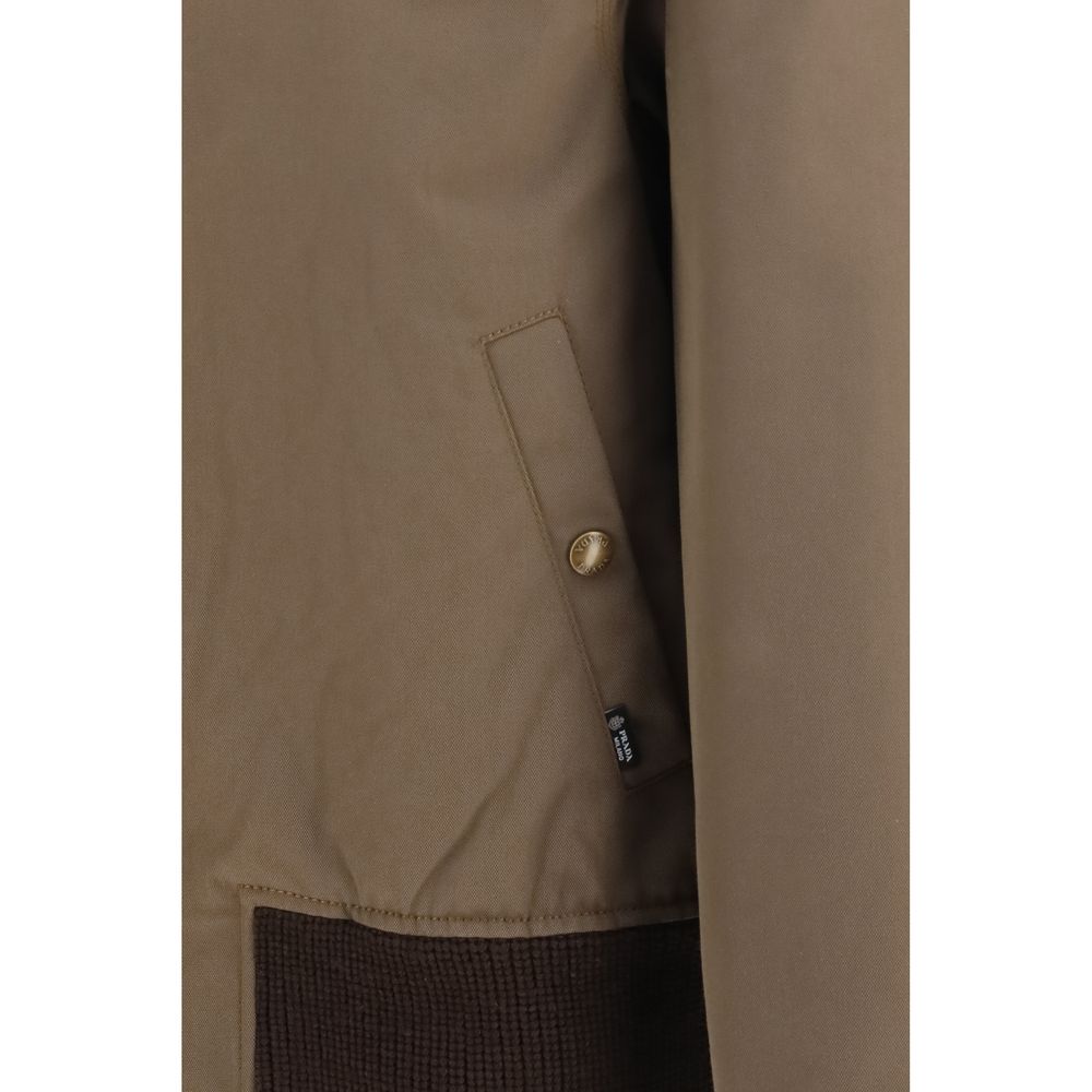 Braune lange Jacke aus Baumwolle