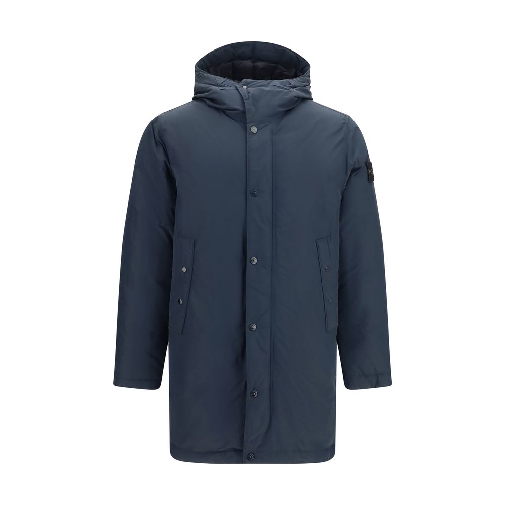 Blauer Polyester-Mantel