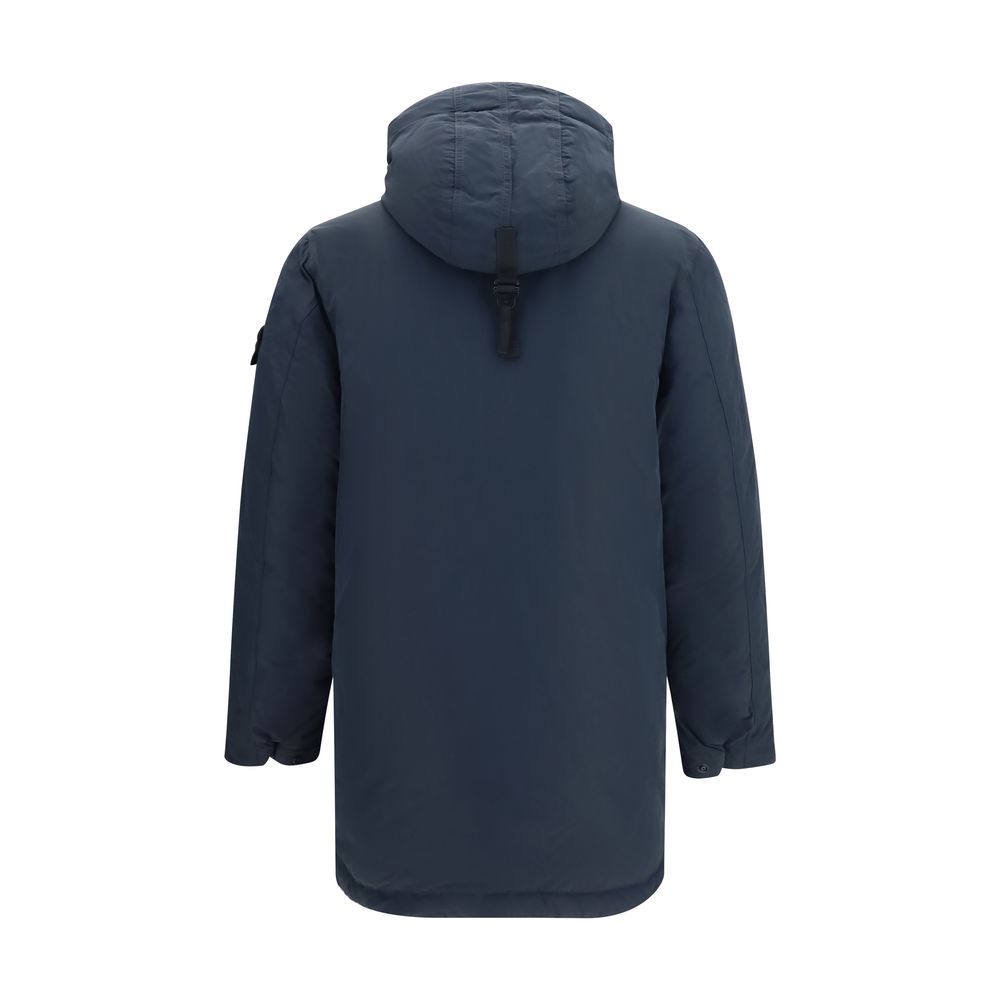 Blauer Polyester-Mantel