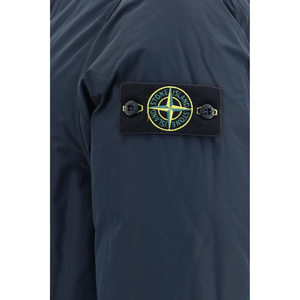 Blauer Polyester-Mantel